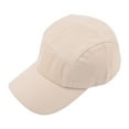 thumbnail image 1 of Baseball Cap Casual Buckle Closure Breathable Unconstructed Plain Sun Protection Unisex Style Solid Color Five Pieces Stitching Peaked Hat for Outdoor, 1 of 10