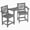 Gray, variant on KETOYARK HDPE Outdoor Tall Adirondack Chairs Set of 2,Outdoor Bar Height Chairs with Umbrella Table,bar stools with Back for Patio Backyard Swimming Pool Durable Weather Resistant Design Navy