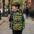 thumbnail image 2 of Uorisanigo Neon Dinosaur School Backpack Lightweight Hiking Daypack for Kids, Casual Schoolbag for Elementary Preschool, Large Capacity Daypack with Side Pocket for Travel, 2 of 7