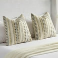 thumbnail image 6 of SUSIELADY Decorative Throw Pillow Covers 20x12 Inch Set of 2,Soft Cozy Chenille Jacquard Textured Cushion Case,Boho Home Decor for Couch Bed Living Room, Grey Yellow, 6 of 6