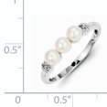 thumbnail image 2 of Bague en Argent Sterling 925 Rhodié Plaqué Diamant et Perle d'Eau Douce, 2 of 2