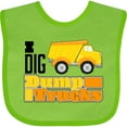 thumbnail image 3 of Inktastic I Dig Dump Trucks Boys or Girls Baby Bib, 3 of 4