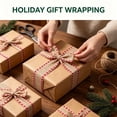 thumbnail image 5 of Clearance Under $1 Christmas Wired Ribbon, 1 Roll Burlap Plaid Holiday Ribbon, Khaki 6x457cm, DIY Bows Wreath Xmas Tree Wrapping Decor, 5 of 7