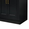 thumbnail image 5 of Ariel Hepburn 72 In. Double Sink Base Cabinet In Black, 5 of 9