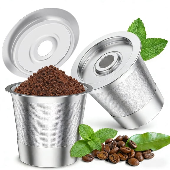 YOTQUSKI Reusable K Cups, Keurig Coffee Pods Reusable, K Cup Filters, Food Grade Stainless Steel, Insulated Against the Heat, Easy Clean Mesh Filter