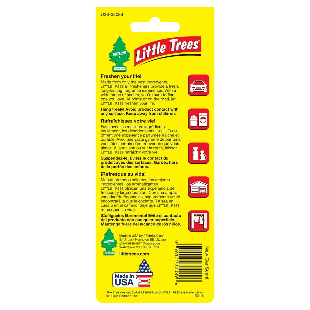 Little Trees U6P-60189 New Car Scent Hanging Air Freshener for Car/Home 12 Pack!
