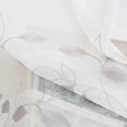 thumbnail image 5 of ZACOO 26"W x 30"L Sheer Cafe Curtains Floral Embroidered Jacquard Rod Pocket Curtains Faux Linen Textured Curtain for Bathroom Kitchen, 2 Panels, 5 of 6