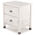 thumbnail image 1 of Camaflexi Baja Wood 2 Drawer Nightstand with Metal Pulls, Shabby White, 1 of 6