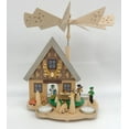 thumbnail image 6 of Christmas Pyramid Pyramid House Forester's House colorful, 29 cm / 11 inch high, original Erzgebirge by Richard Glässer Seiffen, 6 of 7
