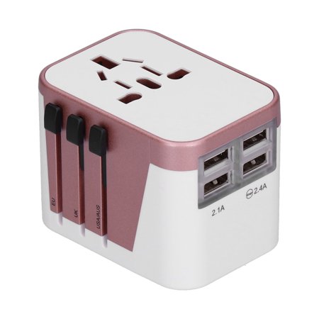 

Power Adapter Plug Wide Frequency Voltage Portable Power Converter Plug Compact Body For Household For Travel Rose Gold