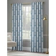 thumbnail image 4 of Ocean Anchor Sheer Curtains 108 Inches Long 2 Panels Blue Striped Light Filtering Semi Sheer Window Curtains Drapes for Bedroom Living Room 52"x108"x2, 4 of 7