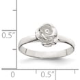 thumbnail image 3 of Sterling Silver 8mm Rose Ring (Size 7) Made In Thailand qr4195-7, 3 of 5