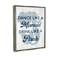 thumbnail image 3 of Stupell Industries Dance Like A Mermaid Phrase Graphic Art Luster Gray Floating Framed Canvas Print Wall Art, Design by Lil' Rue, 3 of 6