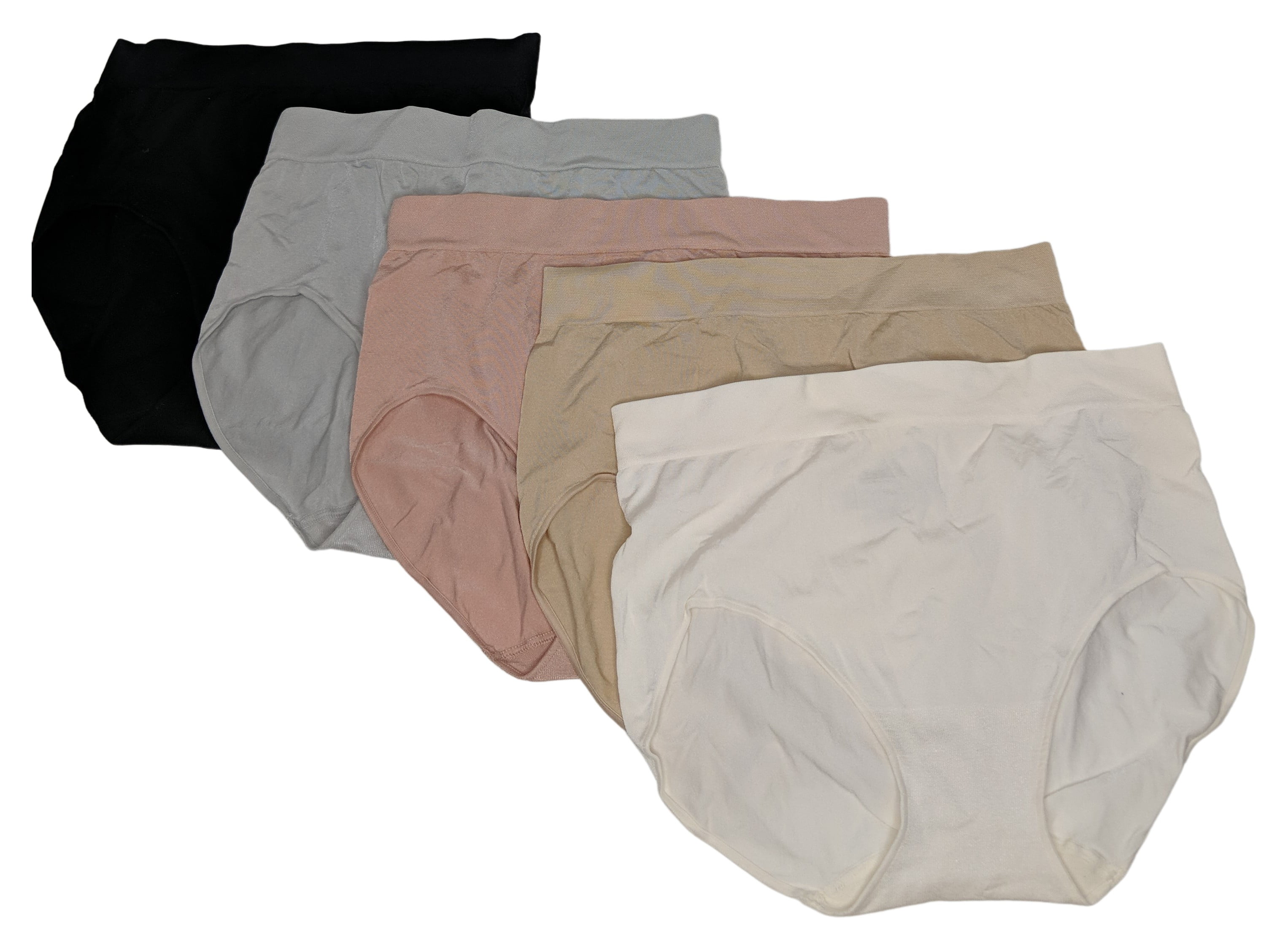 Carole Hochman Panties Sz M Ladies' Seamless Brief 5pack Beige