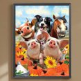 thumbnail image 1 of Cuadros Decorativos 5D bricolaje taladro redondo completo diamante pintura Animal Kit decoración del hogar arte artesanía Wdftyju embutido en tela, 1 of 1