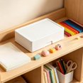thumbnail image 4 of Fmbmuo Desk Storage Box With Lid , Reusable Card Storage Box Office Storage Boxes With Lids For Bathroom Bedroom Dorm Kitchen Door, 4 of 6