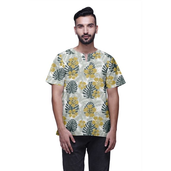 Atasi Short Kurta For Men Stylish Printed Cotton Cambric Summer Clothing