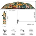 thumbnail image 3 of FORMRS Travel Umbrella Folding Auto Open Close Windproof Rain UV Protection, Floral Mushroom, 3 of 8