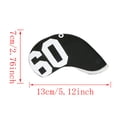 thumbnail image 4 of sweethay 7 piezas de de hierro Driver Golf Club Cover Putter Number Headcover reemplazable Protector accesorios deportivos negro Golf Negro sweethay OD019606-01, 4 of 6
