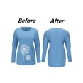 thumbnail image 3 of Hymorin Dandelion Print Women Plus Size Front Pockets Round Neck Long Sleeve T-Shirts, 3 of 3