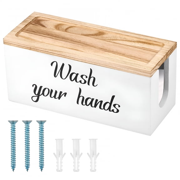 ACDANC Solid Wood Paper Towel Dispenser Wall Mount,Commercial Paper Towel Holder with Lid Countertop,C-Fold,Z-Fold,Trifold Paper Towel Dispenser Hand Towel Holder for Bathroom and Kitchen