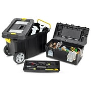 Costway 2-in-1 Rolling Tool Box Set Mobile Tool Chest Storage Organizer Portable Black