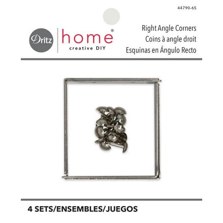 UPC: 0072879303483 | Dritz Campaign Textured Right Angle Small 3 Pack Nickel