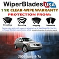 thumbnail image 2 of 2005 Saab 9-7x Beam Wiper Blades Wipers w/1yr Warranty (Set of 2) (WiperBladesUSA), 2 of 5