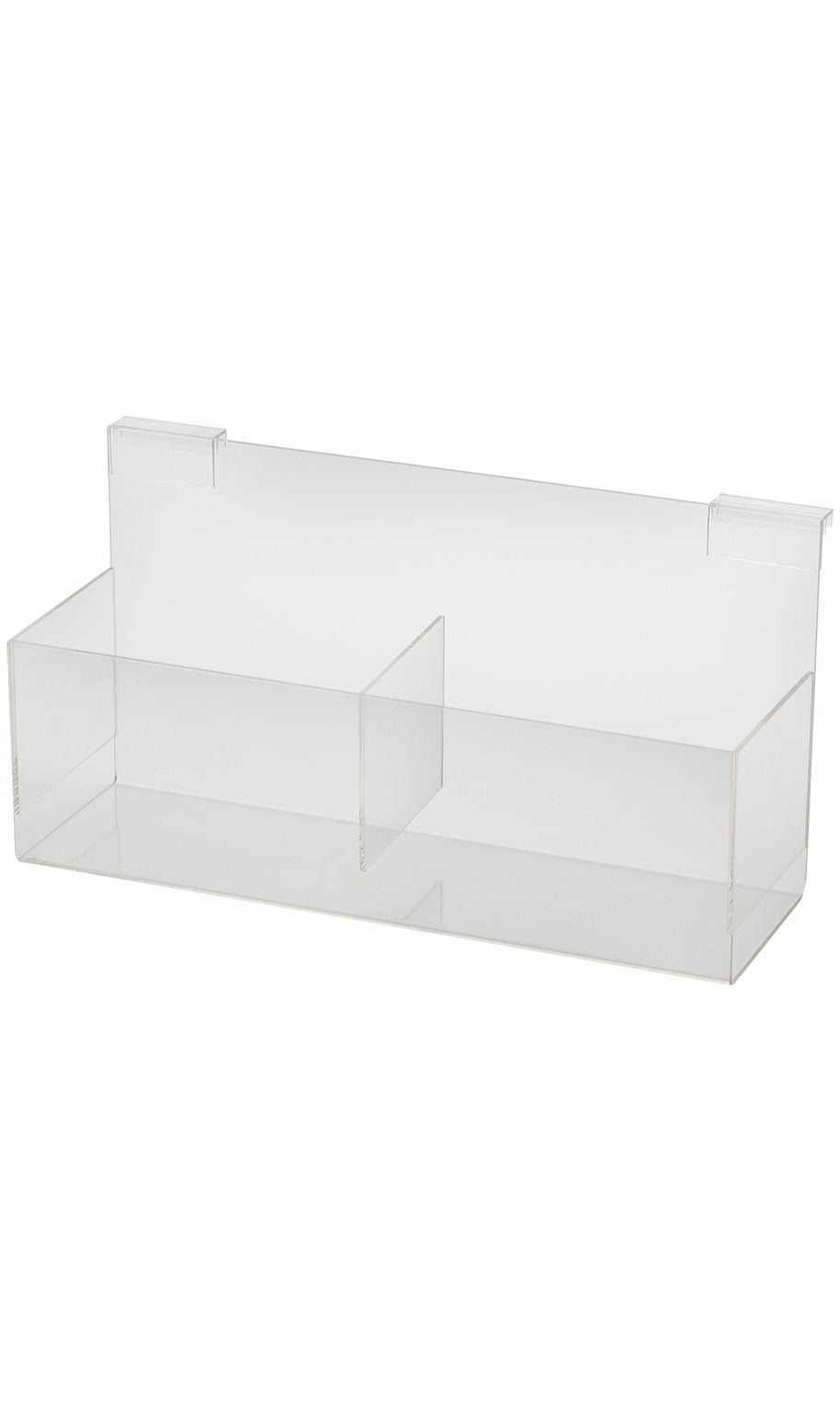 Clear Acrylic Double Display Bin 14"L x 41/2"W x 41/2"D For