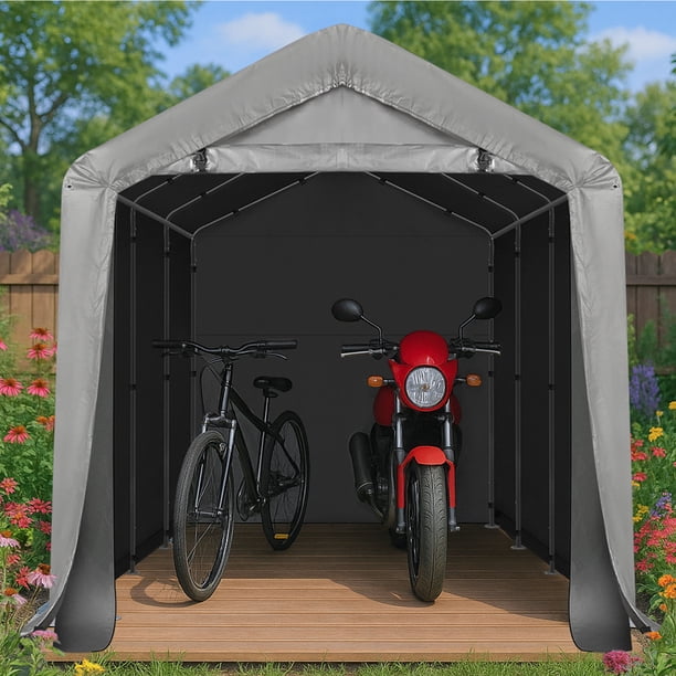Ktaxon 8'x12' Metal Carport, Heavy Duty Outdoor Car Tent with