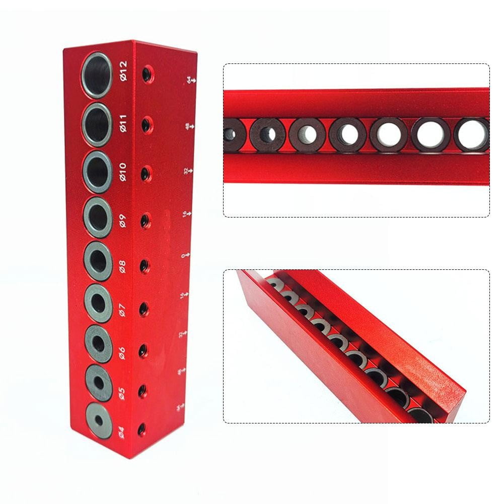 4-12mm Vertical Pocket Hole Jig Woodworking Dowel Drill Guide Centering Locator