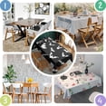 thumbnail image 5 of Halloween Bat Pattern Rectangle Tablecloth 60"x120",Waterproof Polyester Rectangle Table Cloth, Wipeable Spillproof Polyester Tablecloth for Dining, Camping, Indoor and Outdoor, 5 of 6