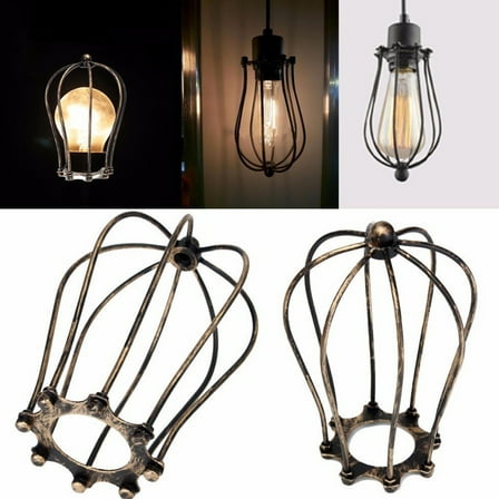 EXHUMKY Durable Iron Lamp Cover Vintage Style for Home Pendant Lighting