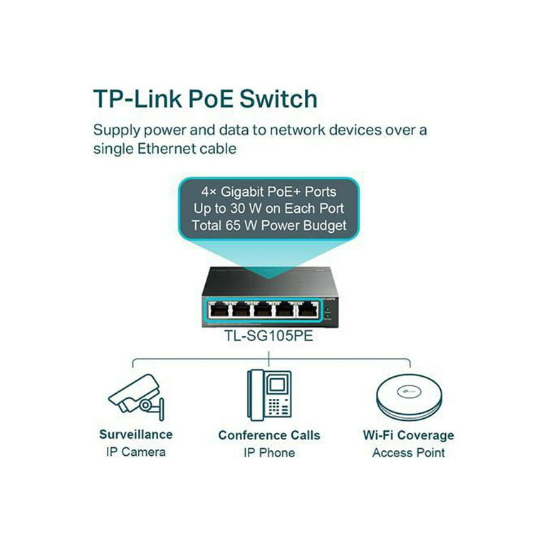 TP-Link 8 Port Gigabit Switch | Easy Smart Managed | Plug & Play |  Desktop/Wall-Mount | Sturdy Metal w/ Shielded Ports | Support QoS, Vlan,  IGMP and