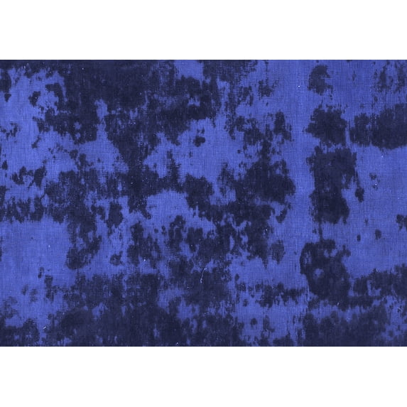 Ahgly Company Machine Washable Indoor Rectangle Abstract Blue Modern Area Rugs, 7' x 9'