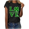 thumbnail image 1 of TopLLC St. Patrick's Day Patricks Day Chemises pour Femmes Hauts de Sarrau St Patricks Day Mode pour Dames St. Imprimé Manches Courtes Col Rond Chemise Femme Décontractée Ample, 1 of 4