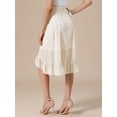 thumbnail image 3 of DARING DIVA Women's Hem Beach Ruffle Skirts Medium Yellow, 3 of 6