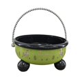 thumbnail image 3 of Cuenco decorativo para servir frutas con asa, a prueba de polvo, creativo, con pedestal Verde, 3 of 9