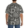 thumbnail image 5 of Fotbe Bicycles Parts print Short Sleeve Button Down Shirts for Men Casual Summer Beach Wrinkle Free Shirt-Large, 5 of 7