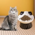 thumbnail image 6 of Porcelain Cat Food Bowls, Feeding Skid Water Bowls High Foot Snack Bowl Tilted Raised Cat Dish for Indoor Cats, Small Dogs Kitty Travel Black, 6 of 8