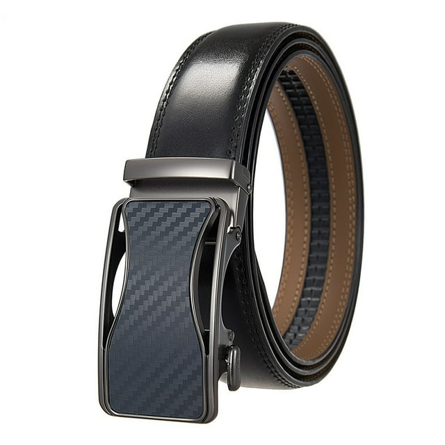 Cinturón de hebilla automática Sonducket estilo clásico para hombres negro 95