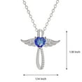 thumbnail image 3 of Rynsito Cross Necklace for Women, 925 Sterling Silver Cross Pendant with Angel Wing Birthstone Necklace, Faith Gift for Mom Wife Daughter Girlfriend, 3 of 7