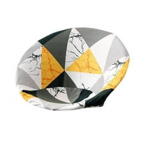 Round Saucer Chair Cover Slipcover, Stretch Jacquard Moon Chair Slipcovers for Adults Saucer Chair, Removable Polyester Soft Chair Covers Saucer Chair Furniture Protector for Living Room Hotel-H