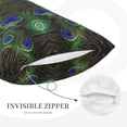 thumbnail image 3 of Daiia Peacock Feathers Bedding Waterproof Pillow Protector Zippered Queen – Bed Bug Proof Pillow Encasement-16"x24", 3 of 6