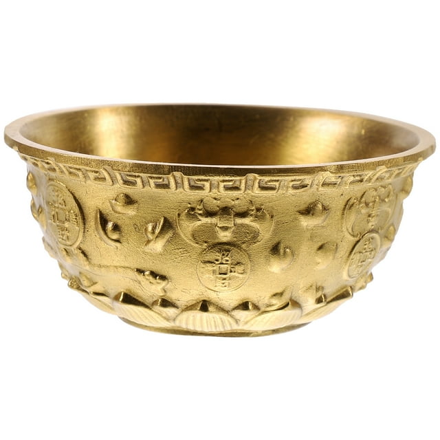 MasteelfCA 1pc Brass Cornucopia Bowl Creative Cornucopia Ornaments Handicrafts Gift Storage Bowl (Accessories Pattern Random)