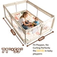 thumbnail image 4 of Beavtaens Baby Play Mat for Floor, Fits 71x59 Playpen, Non-Slip, Soft for Infants, 0-4 Years, Nature, 4 of 10