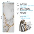 thumbnail image 2 of White Marble Gold Line Pattern Hot Yoga Mat Towel Non Slip for Hot Yoga - Quick-Drying Yoga Mat Cover with 4 Corner Pockets with Travel Bag - Hot Yoga Towel Non Slip 70"x26", 2 of 6