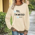 thumbnail image 2 of Fewfanhot Fall Outfits for Women 2025 Crewneck Sweatshirt with Pockets Casual Loose Long Sleeve Letter Graphic Comfy Sweatshirts, 2 of 6