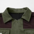 thumbnail image 6 of Men's Western Cowboy Suede Jacket Vintage Plush Collar Faux Leather Winter Warm Overcoat with 4 Pockets, 6 of 7