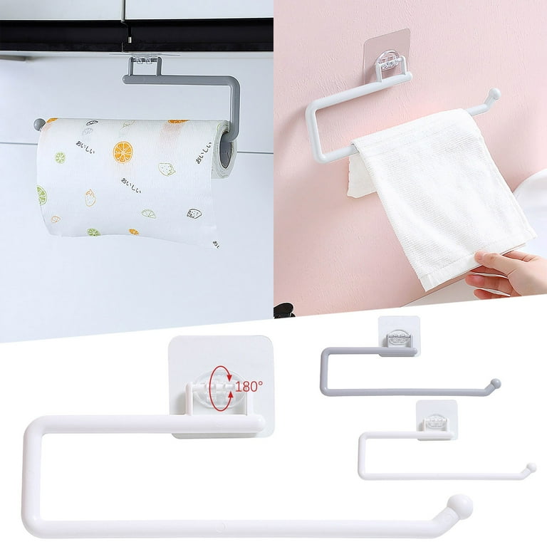 Koovon Paper Towel Holder Wall Mount, Self-Adhesive Under Cabinet